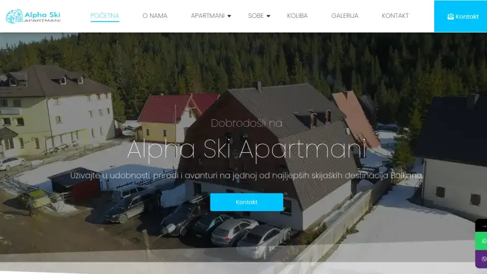 Prikaz web stranice Alpha Jahorina — alphajahorina.com