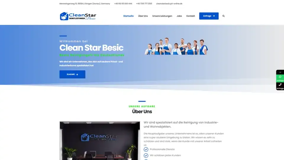 Prikaz web stranice Clean Star Bešić — cleanstarbesic.eu