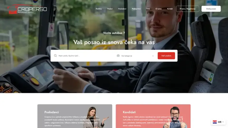 Prikaz web stranice Croperso — croperso.hr