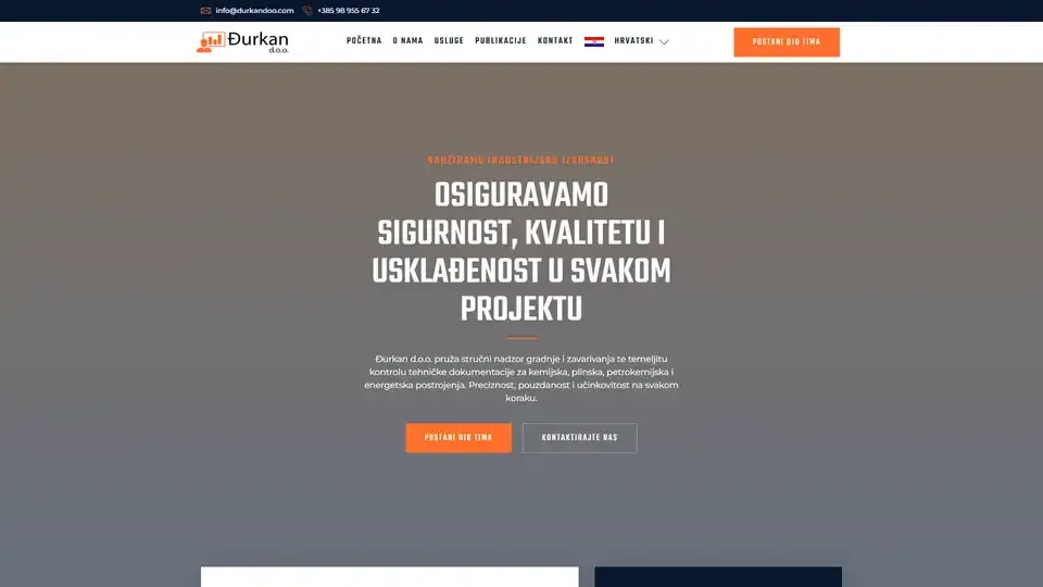 Prikaz web stranice Durkan d.o.o. — durkandoo.com