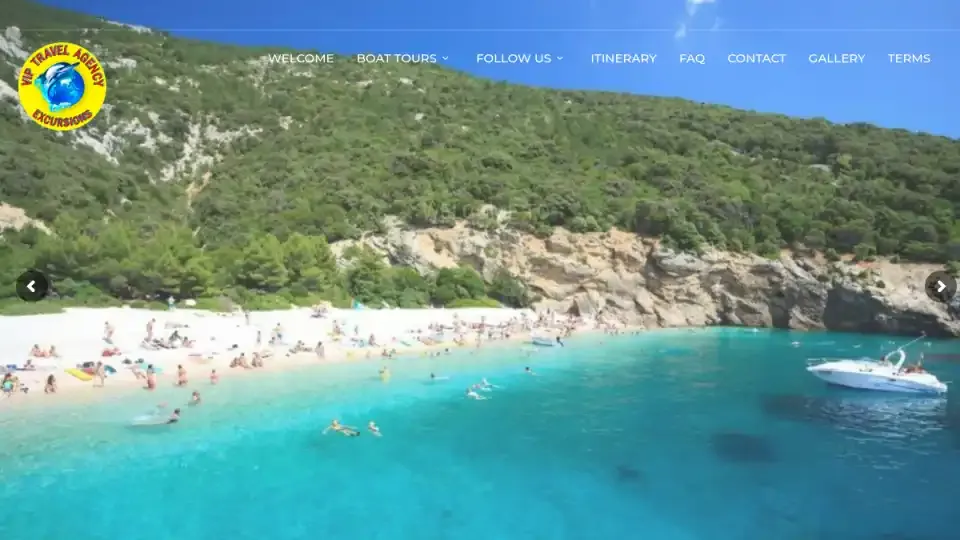 Prikaz web stranice Excursions Cres — excursions-cres.com