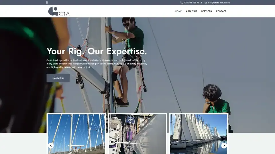 Prikaz web stranice Greta Service — greta-service.eu