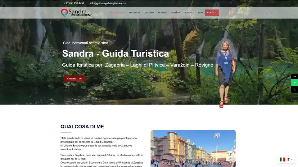 Prikaz web stranice Guida Zagabria Plitvice — guidazagabria-plitvice.com