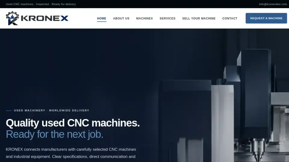 Prikaz web stranice KRONEX — kronexdoo.com