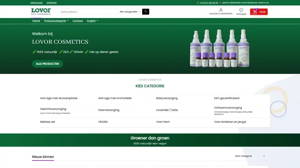 Prikaz web stranice Lovor — lovor.nl