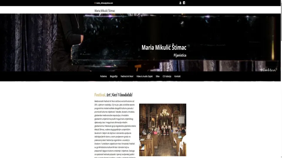 Prikaz web stranice Maria Mikulić Štimac — mariamikulicstimac.hr