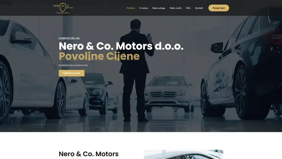 Prikaz web stranice Nero Motors