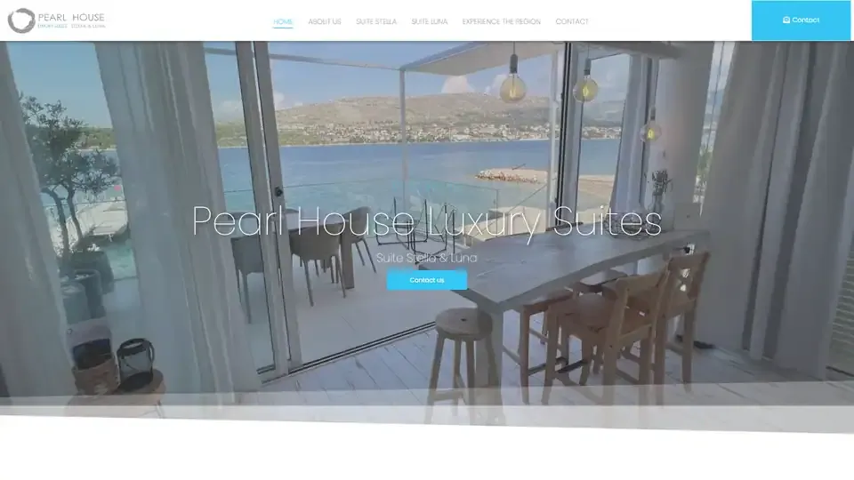Prikaz web stranice Pearl House — pearlhouse.hr