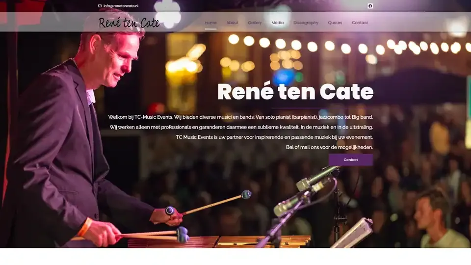 Prikaz web stranice Rene Ten Cate — renetencate.nl