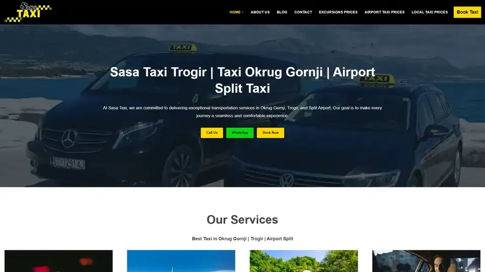 Prikaz web stranice Saša Taxi