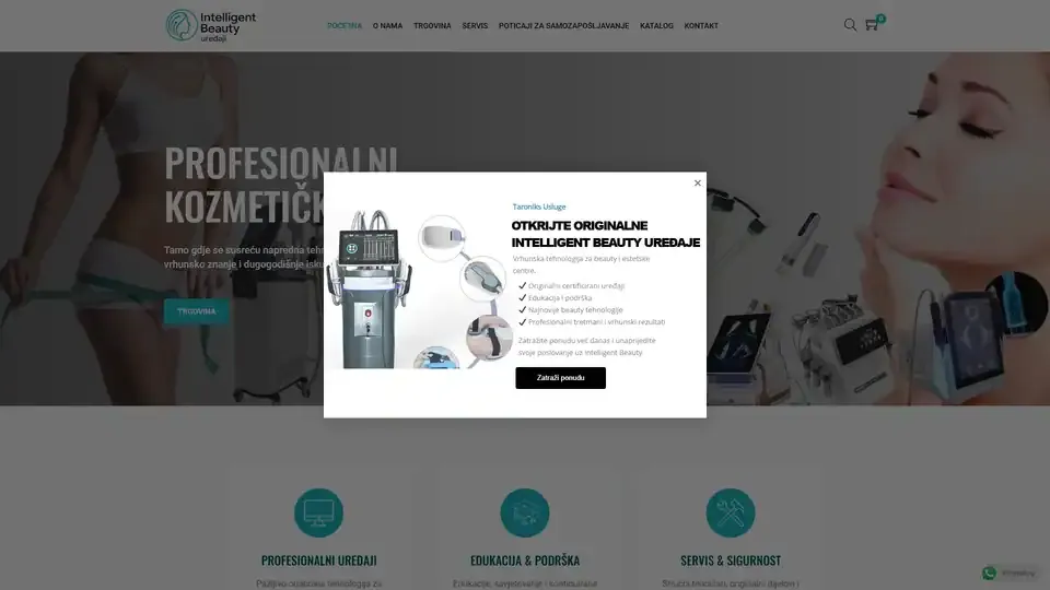 Prikaz web stranice Taroniks Usluge — taroniksusluge.hr