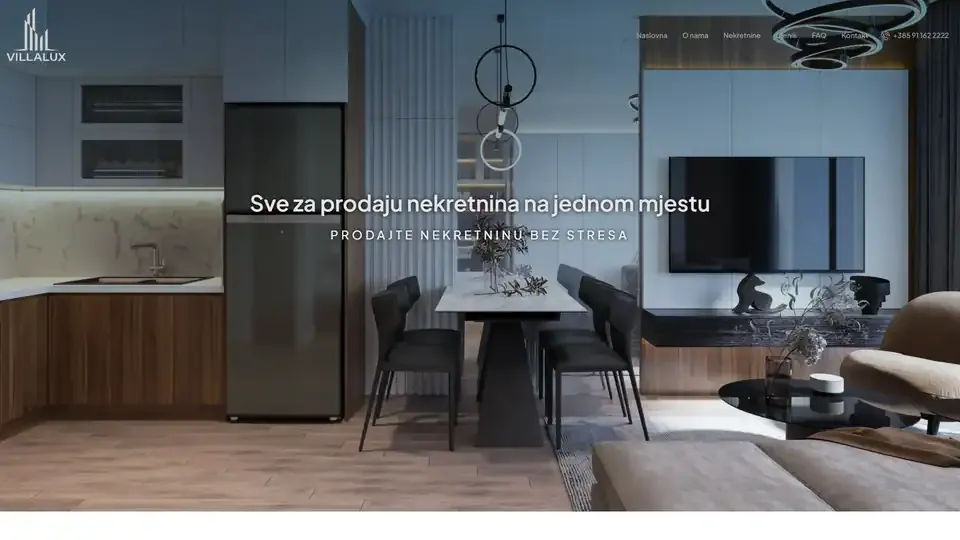 Prikaz web stranice Villa Lux — villalux.hr