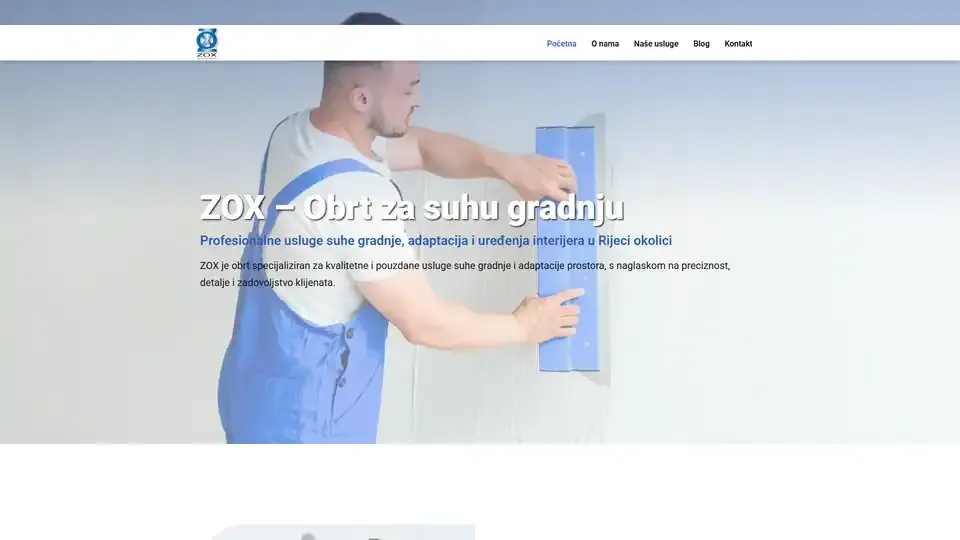 Prikaz web stranice Zox — zox.hr