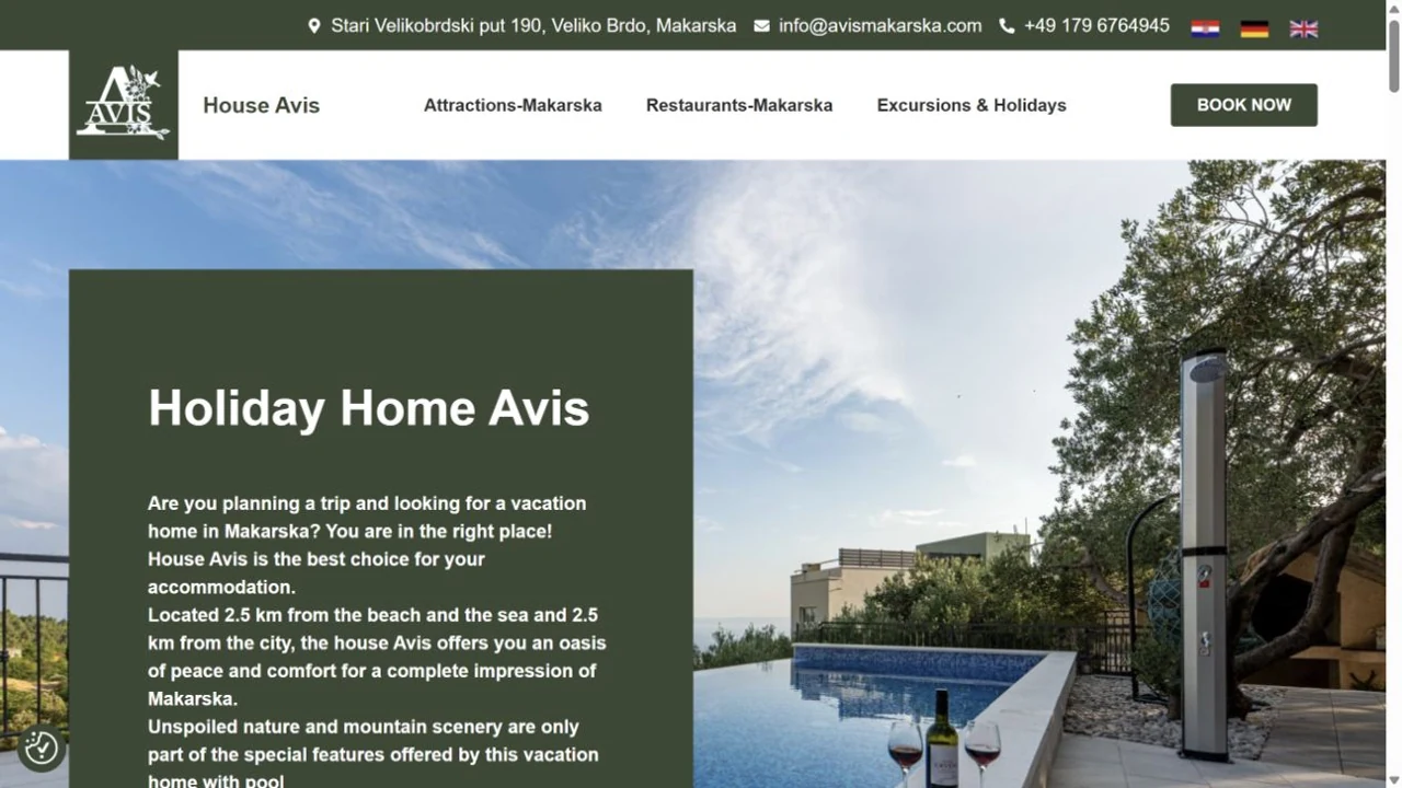 Prikaz web stranice Avis Makarska — avismakarska.com