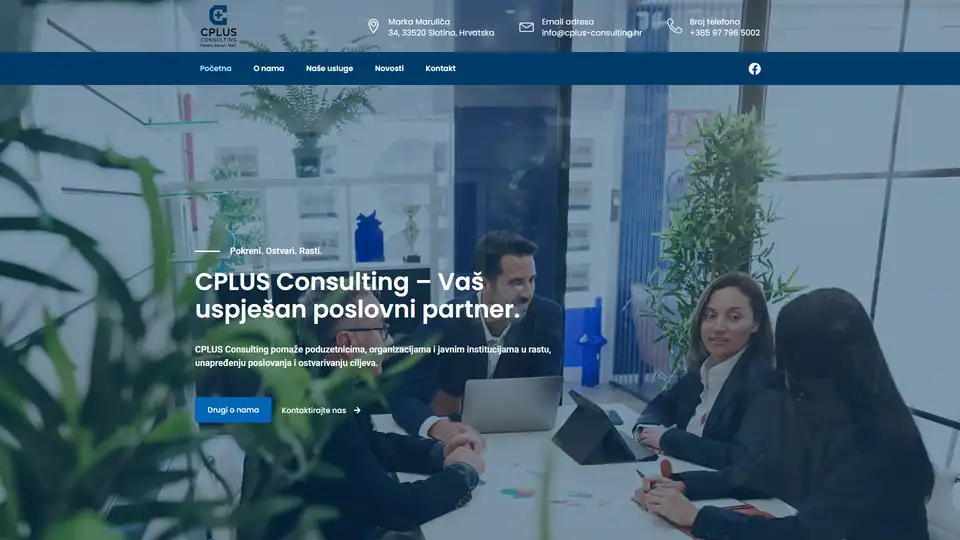 Screenshot websites Cplus Consulting – cplus-consulting.hr
