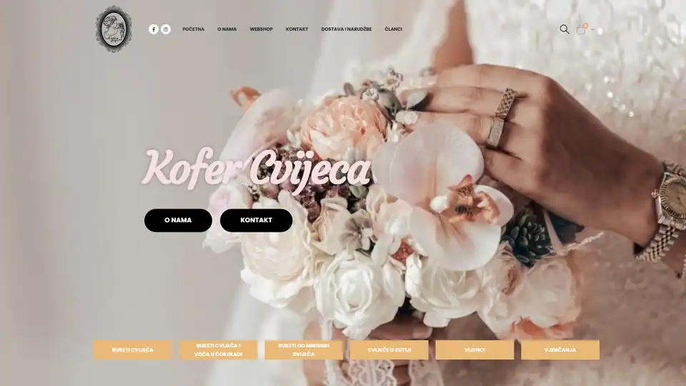 Screenshot websites Kofercvijeca – kofercvijeca.com