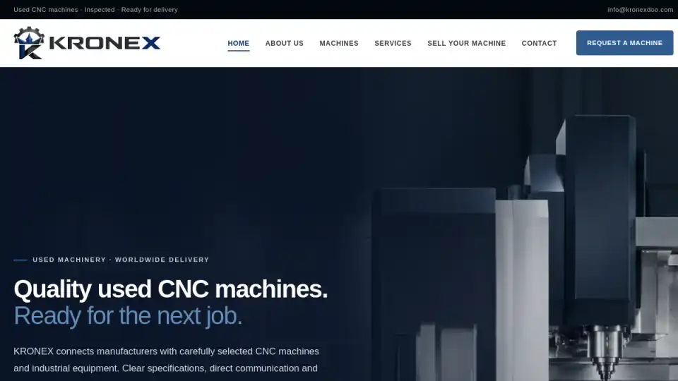 Screenshot web stranice KRONEX - kronexdoo.com