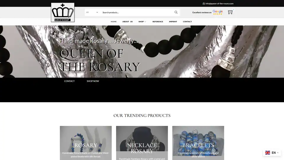Screenshot websites Queen Of The Rosary – queen-of-the-rosary.com