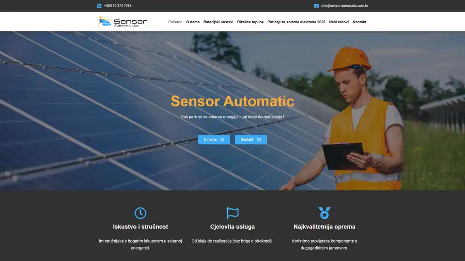 Screenshot websites Sensorautomatic – sensorautomatic.hr