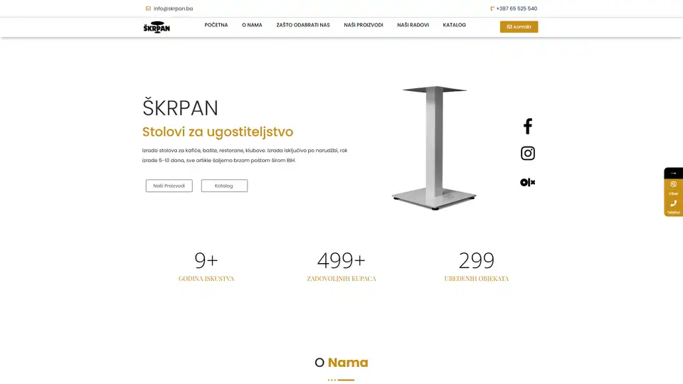 Screenshot websites Skrpan – skrpan.ba